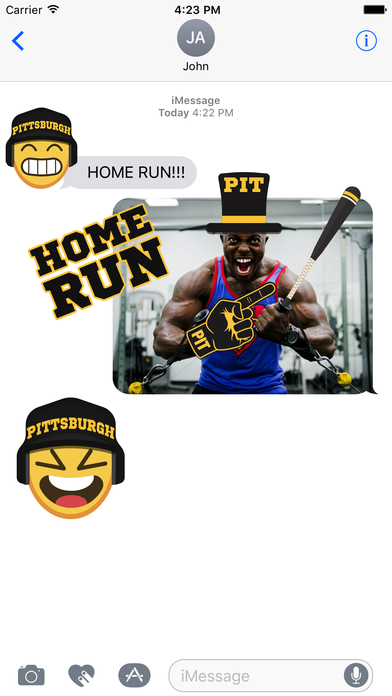 Pittsburgh Baseball Stickers & Emojis screenshot 2