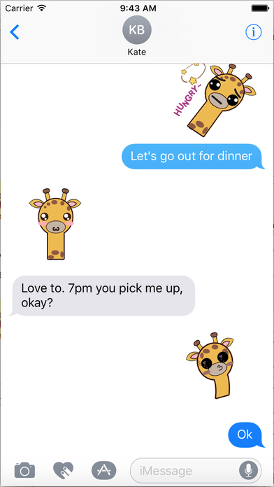 GiraffeMoji - Smiley Emoticons for Chatting screenshot 2