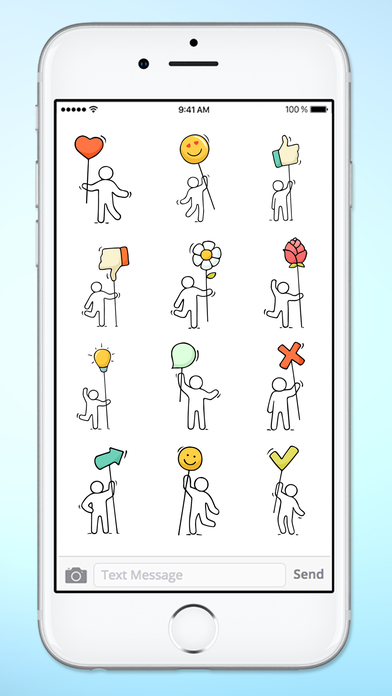 Stick Figure Emoji Icon Sticker Pack screenshot 3