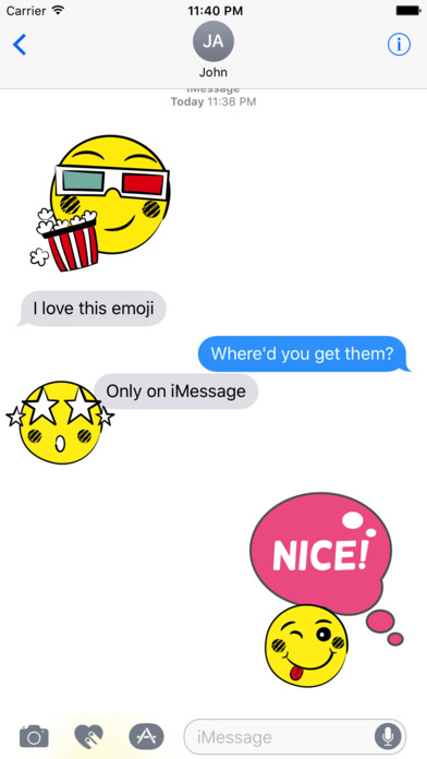 Yellow Comic Emoji Stickers screenshot 4