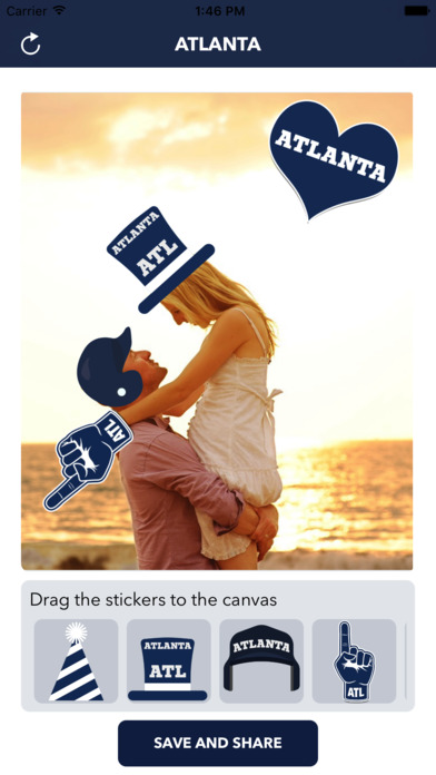 Atlanta Baseball Stickers & Emojis screenshot 3
