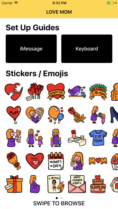 Love Mom: Stickers and Emoji Keyboard screenshot 4