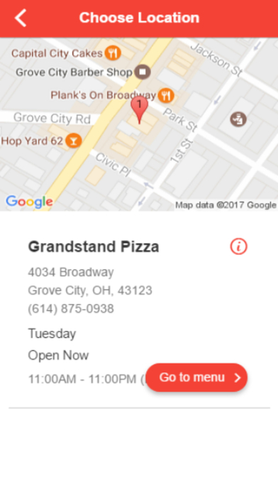 Grandstand Pizza screenshot 2