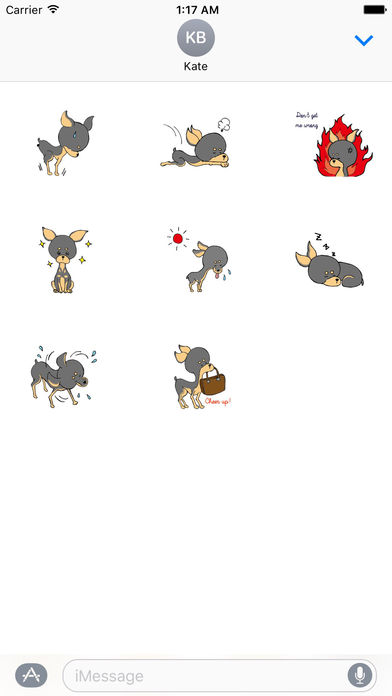 Min Pin Serious Dog Stickers screenshot 3