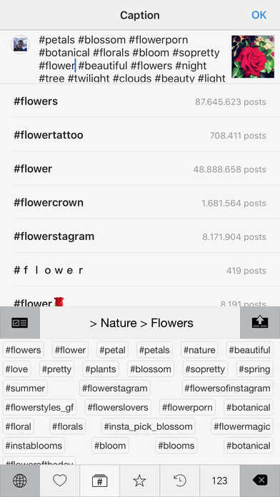 TagKeys - social hashtags keyboard screenshot 3