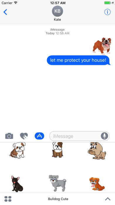 Bulldog Cute - Awesome Emoji And Stickers screenshot 2