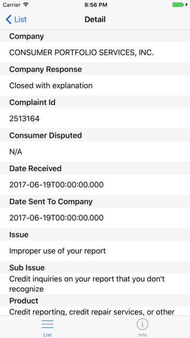 Consumer Complaints - Financial Services & Product screenshot 4