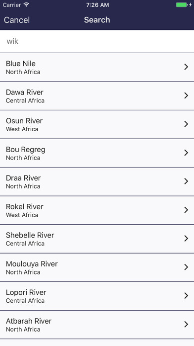 African Rivers: Trivia, Flashcards, Reference screenshot 4