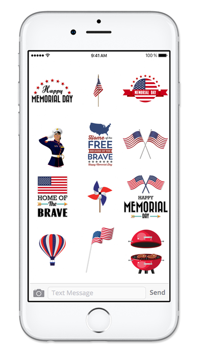 Memorial Day USA Sticker Pack screenshot 4