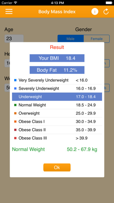 BMI Calculator for Men & Women screenshot 3