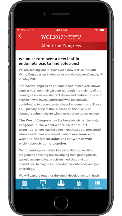 WCE2017 13th World Congress on Endometriosis screenshot 4
