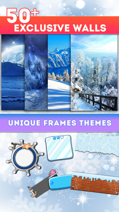 Frozen & Winter Frames Design for Clock screenshot 2