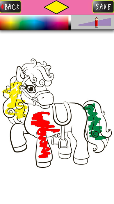 Unicorns and Little Pony Coloring Book screenshot 3
