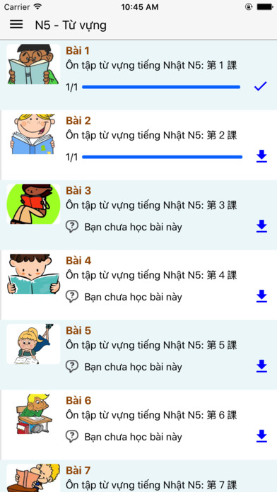 Tu Vung Tieng Nhat - Offline screenshot 2