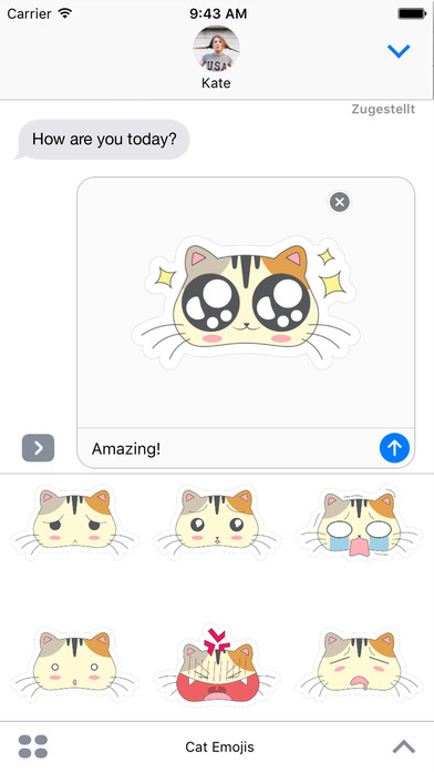Fun Cat Emoji Sticker Pack - say it the catty way! screenshot 2