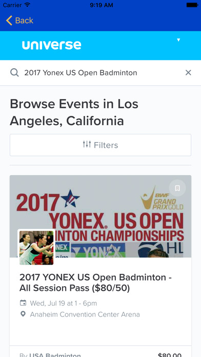 2017 Yonex US Open Badminton screenshot 2