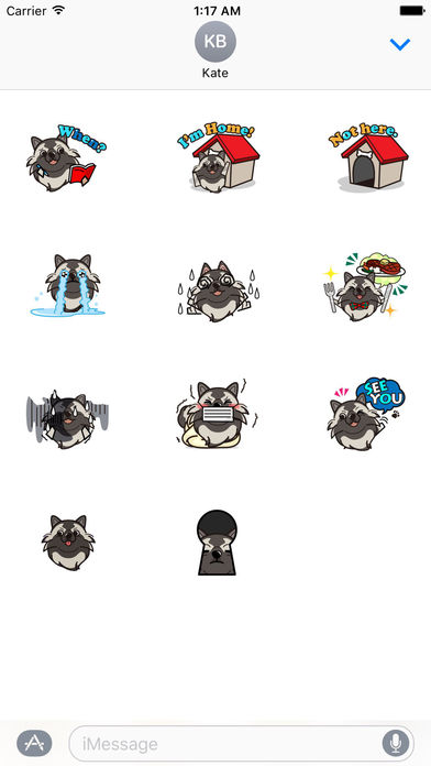Keeshond Dog - Kees Emoji Stickers screenshot 3
