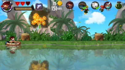 Commando Battleship Shooting Boat Racing Game 2D screenshot 3