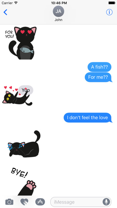 Animated BLACk CAt Stickers screenshot 4