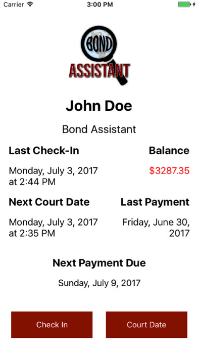 Bond Assistant Defendant Portal screenshot 2