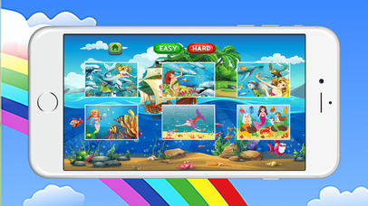 Funny Cartoon Mermaids Jigsaw Puzzles Games Box screenshot 2