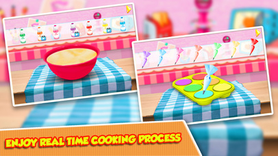 Cooking Colorful Cupcakes Game! Rainbow Desserts screenshot 2