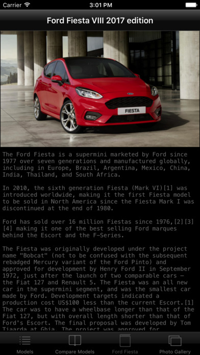 Specs for Ford Fiesta VIII 2017 edition screenshot 4