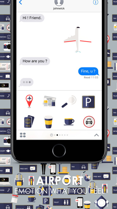 Airport Stickers for iMessage By ChatStick screenshot 2
