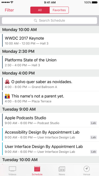 Apple has update its official WWDC app for iOS ahead of its developer conference which kicks off next week in June 5