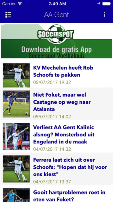 Voetbalnieuws - Gent screenshot 2