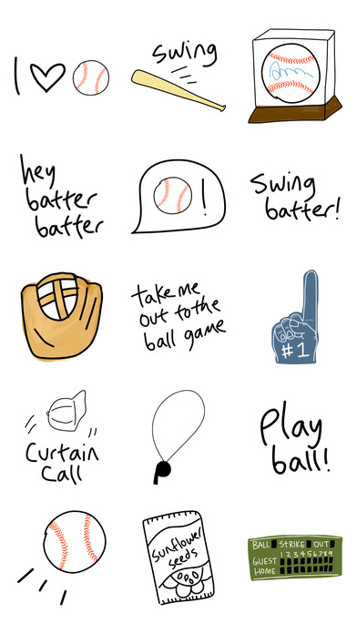 Baseball sticker, sport game stickers for iMessage screenshot 2
