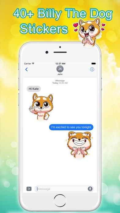 Billy The Dog Emoji Stickers for iMessage screenshot 2
