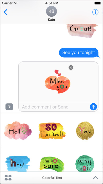 Colorful Text Emoji Pack for iMessage screenshot 2
