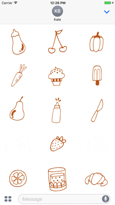 Animated Cute Food Stickers screenshot 2