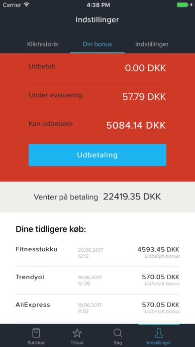 Bonusway Danmark: Cashback app screenshot 4