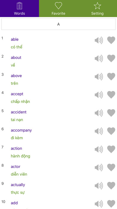 Dictionary English - Learn 1000 common vocabulary screenshot 3