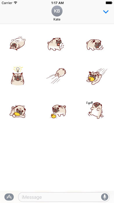 Pugmoji - Cute Pug Dog Sticker screenshot 3