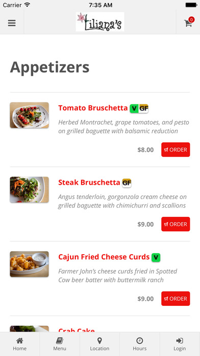 Liliana's Restaurant Online Ordering screenshot 2