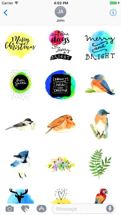 Watercolor Birds Stickers screenshot 3