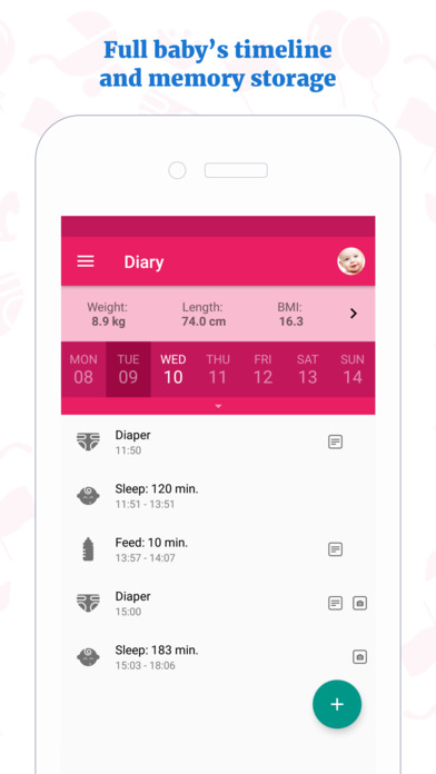 Baby Tracker & Diary - MeGrow screenshot 2