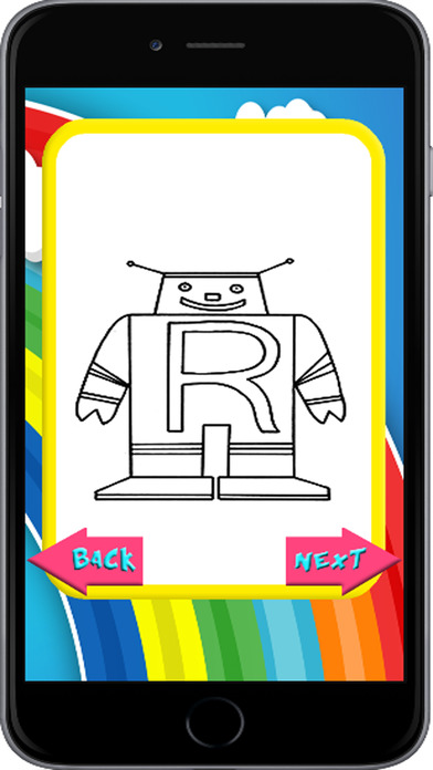 Coloring Book Iron Robot Cartoon Painting screenshot 3