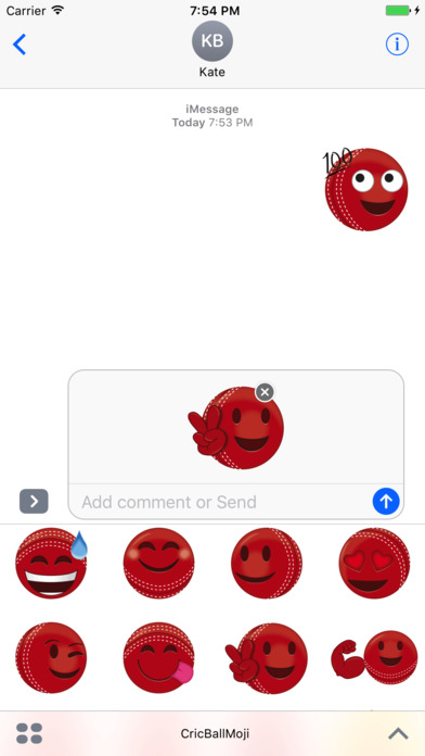 Cricket Ball Emoji - Stickers & Animations screenshot 4