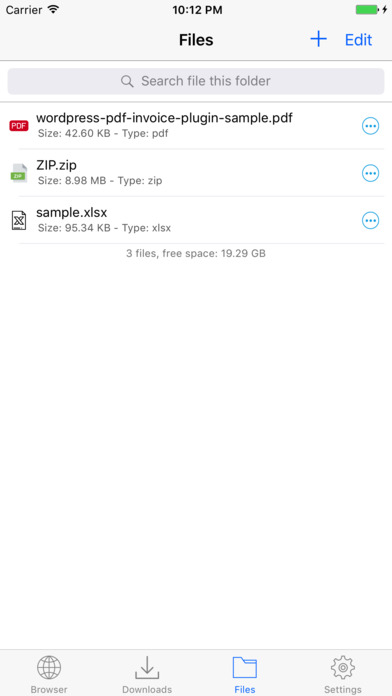 File Manager, Browser for Offline Document PRO screenshot 3