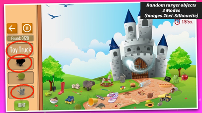 Hidden objects - Princess Castle Garden screenshot 3