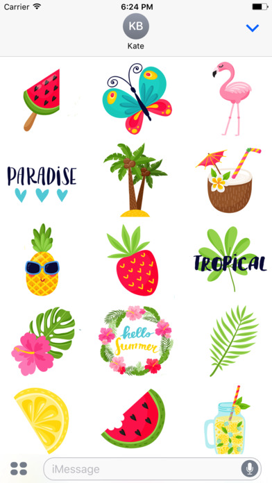 Tropical Summer - Sticker Pack screenshot 2