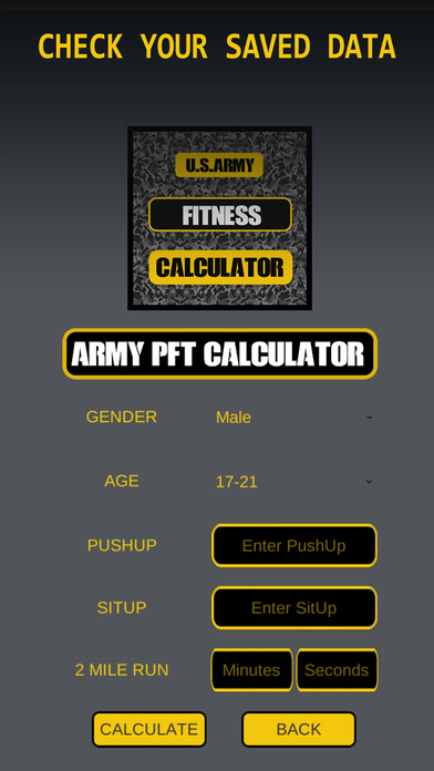 Army Fitness Workout Exercises & APFT Calculator screenshot 3