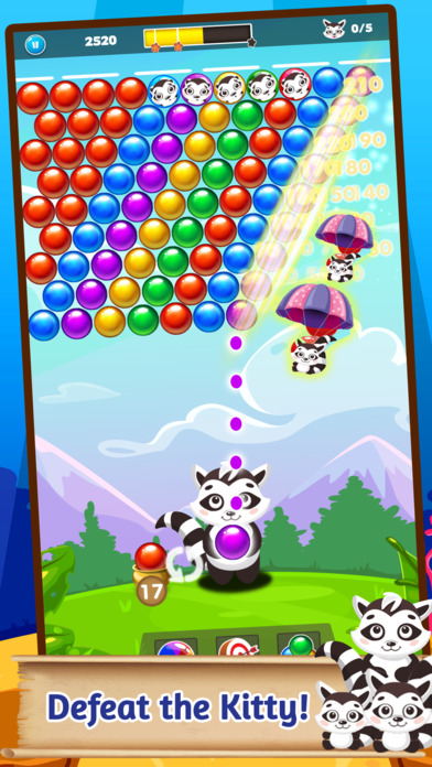 Panda Kitty pop: Bubble shooter Puzzle rescue game screenshot 2