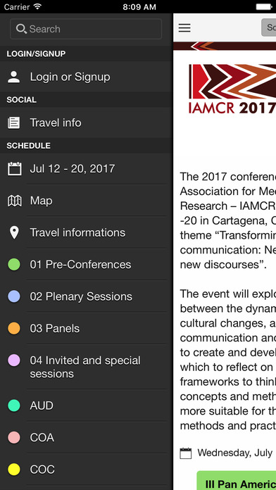 IAMCR 2017 screenshot 2