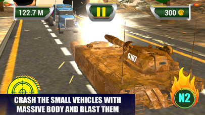 Tank Road Racing Combat & Traffic Rider Stunts screenshot 2