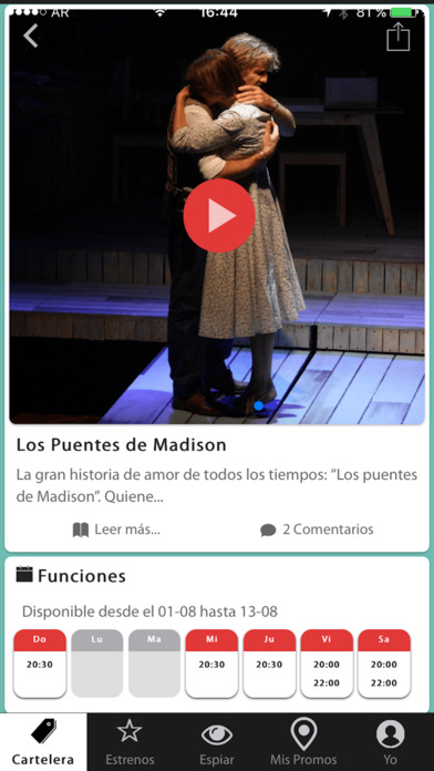 Faroni Teatro App screenshot 2